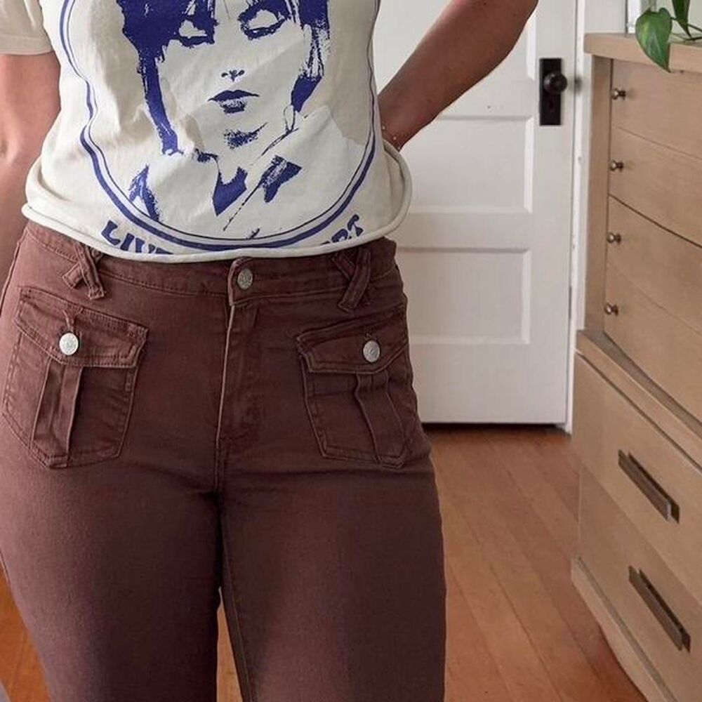 Hot Kiss brown low rise bootcut jeans Size 11.